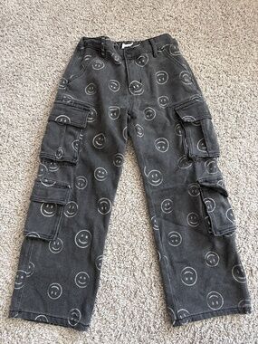 Little trouble baggy smiley jeans